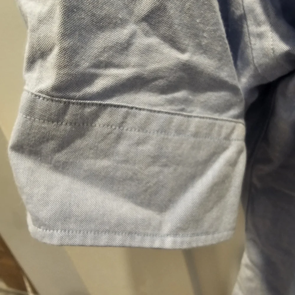 Ralph Lauren Men’s XL Slim Fit Short Sleeve Oxford Shirt Light Blue Pony Logo